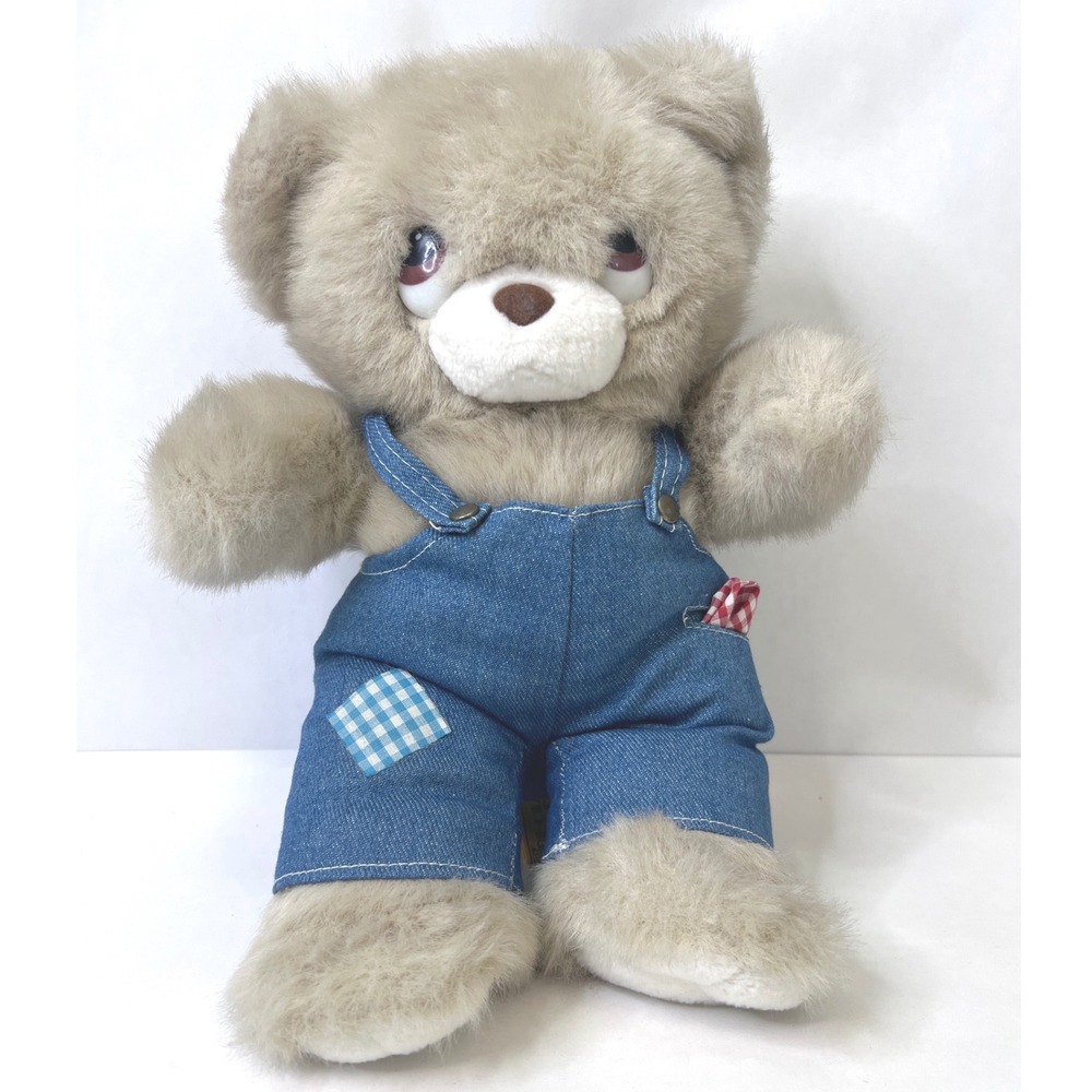 Vintage 1985 24K Polar Puff Little Rost Bear Mighty Star Denim Overalls 14"